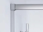 Paroi de douche coulissante, L. 95 à 200 cm, Hauteur 195 cm, STOCK DISPONIBLE, verre de sécurité et traité anti-calcaire, finition argent brillant. livraison offerte et rapide.